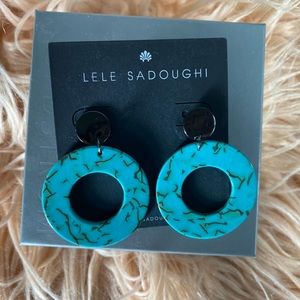 Lele Sadoughi Open Circle Earrings